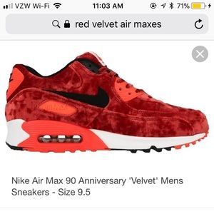 red velvet nike air max 90